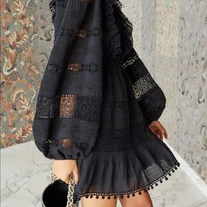 Ulla Johnson Black Jolie Ruffled Cotton 